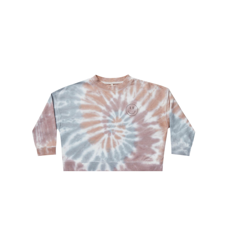 Rylee + Cru Boxy Pullover - Rainbow Tie Dye