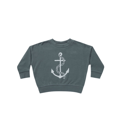 Rylee + Cru Terry Crewneck - Anchor