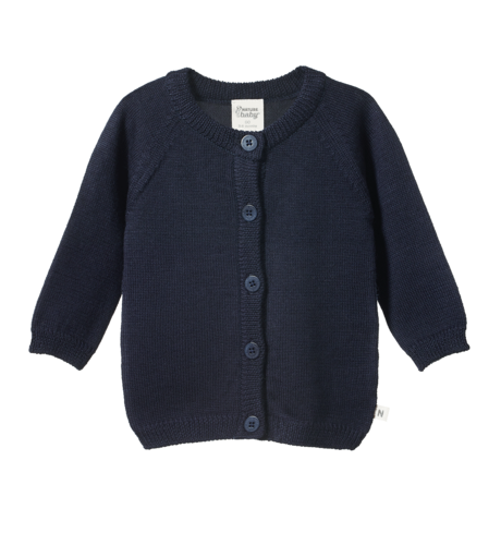 Nature Baby Merino Knit Cardigan - Navy