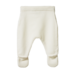 Nature Baby Merino Knit Footed Rompers - Natural
