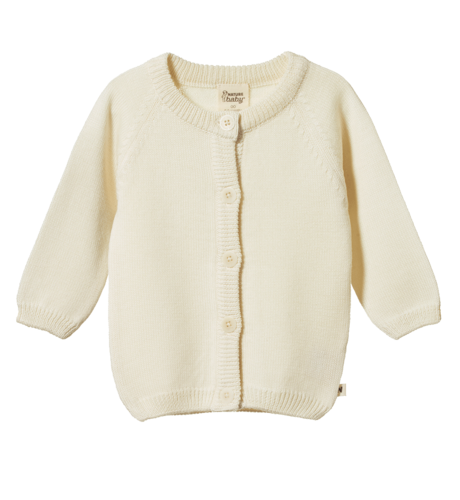 Nature Baby Merino Knit Cardigan - Natural