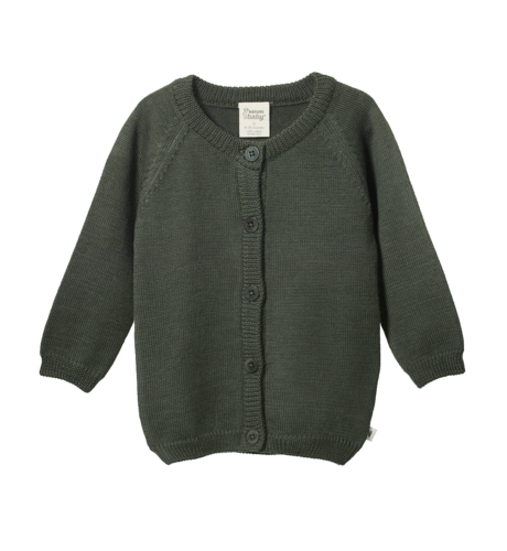 Nature Baby Merino Knit Cardigan - Thyme