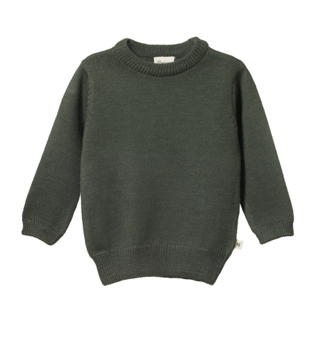 Nature Baby Merino Knit Pullover - Thyme