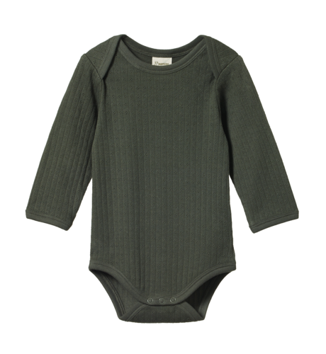 Nature Baby L/S Bodysuit Pointelle - Thyme Pointelle