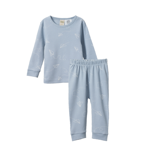 Nature Baby 2Pc L/S Pyjamas - Paper Planes Print