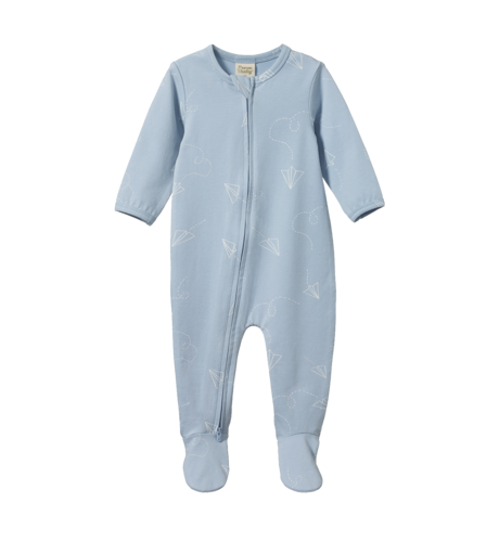 Nature Baby Dreamlands Suit - Paper Planes Print