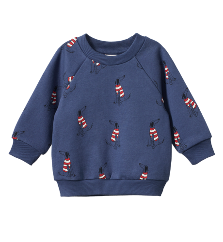 Nature Baby Emerson Sweater - Best Friend Indigo Print