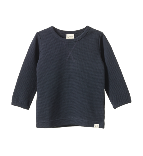 Nature Baby Waffle Tee - Navy