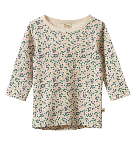 Nature Baby L/S Cloud Tee - Briarwood Print