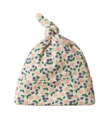 Nature Baby Cotton Knotted Beanie - Briarwood Print