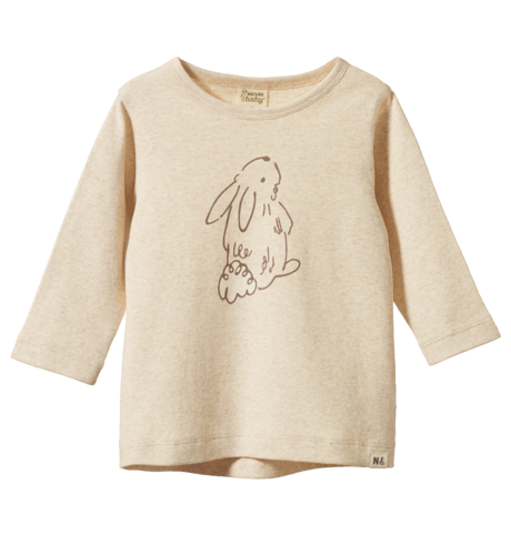 Nature Baby L/S River Tee - Bramble Bunny Print