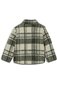 Milky Check Sherpa Jacket - Off White / Urban Green