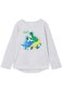 Milky Rawr Dino L/S Tee - Silver Marle