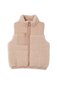 Milky Two Tone Puffer Vest - Latte