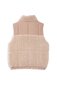 Milky Two Tone Puffer Vest - Latte