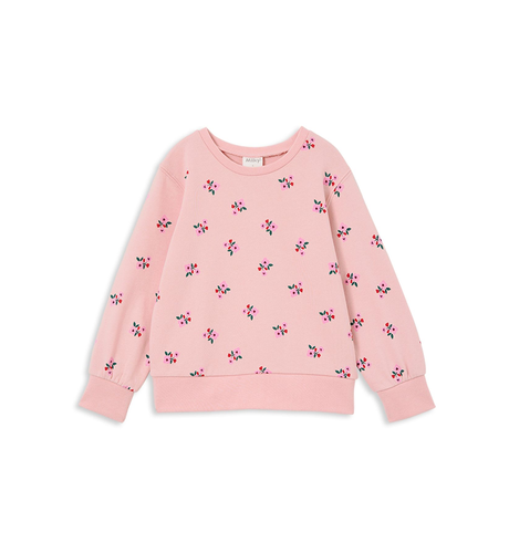 Milky Blossom Fleece Sweat - Blush Pink