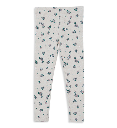 Milky Sweet Floral Legging - Almond Marle