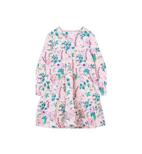 Milky Whimsical Tiered Dress - Rosewater Pink