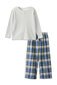 Milky Chester Check Pj's - Silver Marle / Check