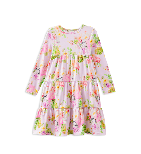 Milky Lily Belle Tiered Dress - Soft Lilac