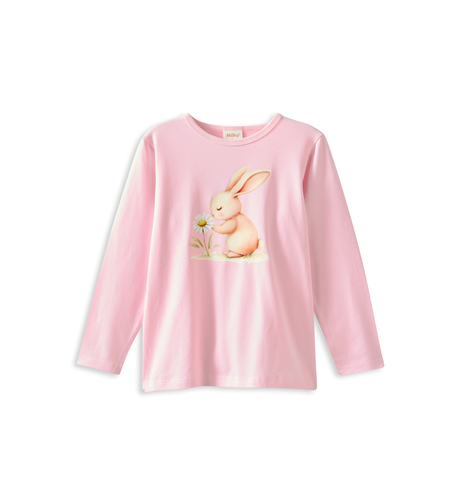Milky Meadow Bunny Tee - Blush Pink