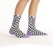 Hello Stranger Stranger Socks - Purple Check