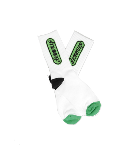 Hello Stranger Stranger Socks - White Green