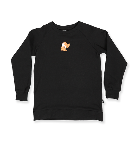 Hello Stranger Boys Peaceman Raglan Crew - Black