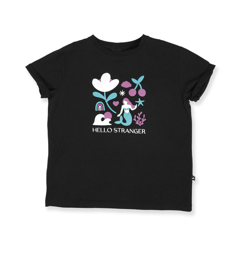 Hello Stranger Girls Seagirl Bailey S/S Tee - Black