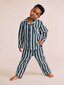 Huxbaby Classic Stripe Flannel PJ Set - Navy/Emerald (Pre-Order)