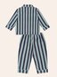 Huxbaby Classic Stripe Flannel PJ Set - Navy/Emerald (Pre-Order)