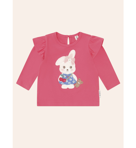 Huxbaby Flower Field Bunny Frill Top - Geranium (Pre-Order)