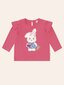 Huxbaby Flower Field Bunny Frill Top - Geranium (Pre-Order)