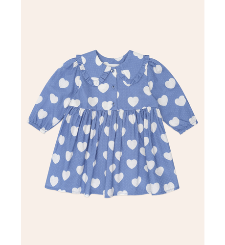 Huxbaby Frill Heart Collar Dress - Bijou Blue (Pre-Order)