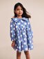 Huxbaby Frill Heart Collar Dress - Bijou Blue (Pre-Order)