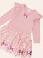 Huxbaby Sequin Bow Tulle Dress - Dusty Pink (Pre-Order)