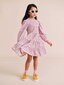 Huxbaby Vintage Floral Puff L/S Shirred Dress - Dusty Pink (Pre-Order)