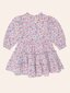 Huxbaby Vintage Floral Puff L/S Shirred Dress - Dusty Pink (Pre-Order)
