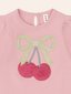 Huxbaby Cherry Bow Puff Sleeve Top - Dusty Pink (Pre-Order)