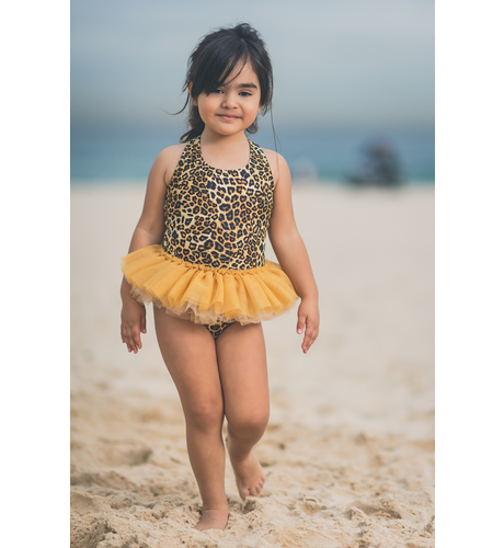 Rock Your Kid Leopard Skin Tulle One Piece