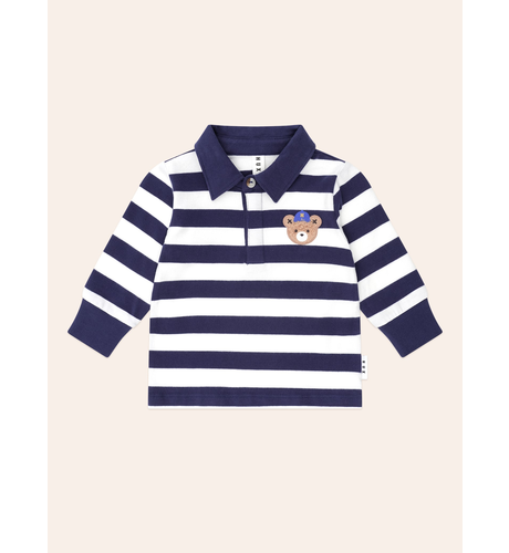 Huxbaby Varsity Hux Polo - Navy/Almond Milk (Pre-Order)