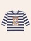 Huxbaby Varsity Hux Stripe Top - Navy/Almond Milk (Pre-Order)