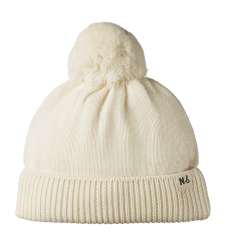 Nature Baby Alpine Pom Pom Beanie - Natural
