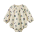 Nature Baby Meadow Bodysuit Muslin - Winter Berry Natural Print