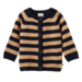 Nature Baby Merino Knit Cardigan - Navy/Caramel Stripe