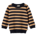 Nature Baby Merino Knit Pullover - Navy/Caramel Stripe