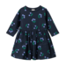 Nature Baby L/S Twirl Dress - Winter Berry Navy Print