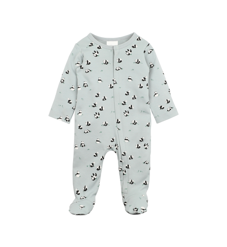Bebe Angus Print L/S Zip Onesie