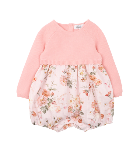 Bebe Dotti Knitted Bodice Romper