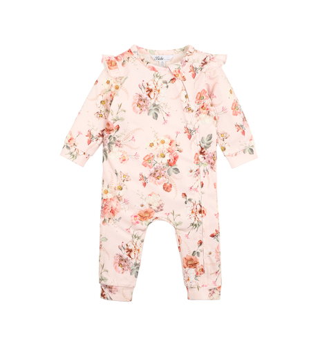 Bebe Dotti Print L/S Zip Romper